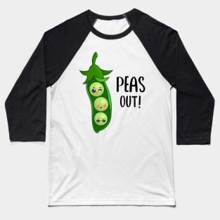 Peas Out! Vegan Baseball T-Shirt